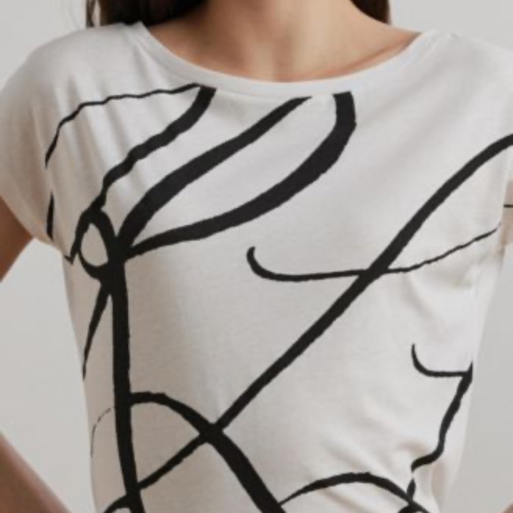 New Ralph Lauren Black and Cream Short Sleeve Tee size XL - Picture 9 of 9